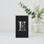 Monogram E business Cards (Standing Front)