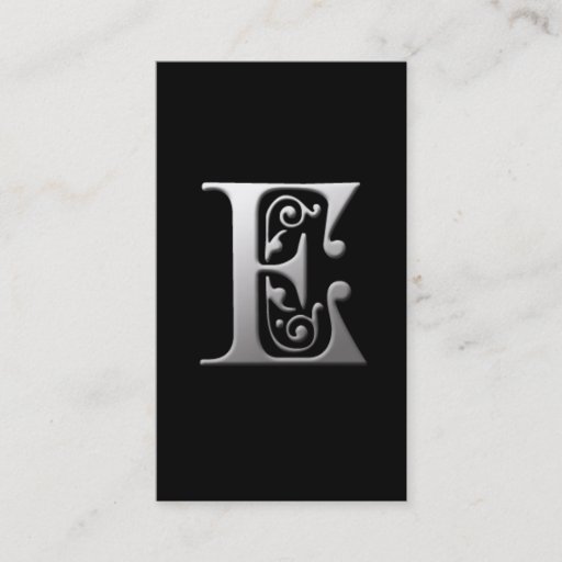 Customizable Monogram E business Cards