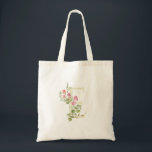 monogram E floral gift wedding Bridal Shower Tote Bag<br><div class="desc">***this design is part of a collection*** _______________________ this design template is fully editable and customizable by you the customer - click personalize further button if you wish to move, add, delete, or make significant changes to the design _______________________ *if you have any DESIGN questions or need more designs or...</div>