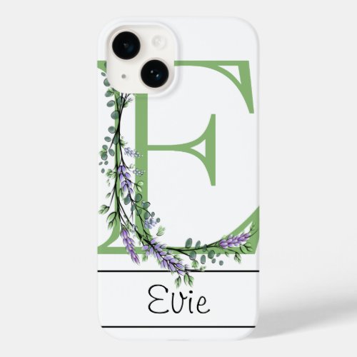 Monogram E Lavender Eucalyptus Case_Mate iPhone Ca Case_Mate iPhone 14 Case