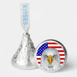 Monogram & Eagle on American Flag Hershey®'s Kisses®