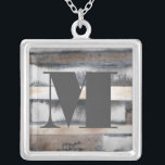 Monogram | Earth & Smoke I Silver Plated Necklace<br><div class="desc">Home Décor</div>