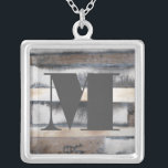 Monogram | Earth & Smoke I Silver Plated Necklace<br><div class="desc">Home Décor</div>