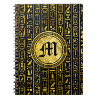 Monogram Egyptian Ancient Gold hieroglyphs
