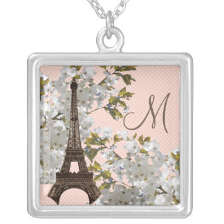 Monogram Eiffel Tower Necklace