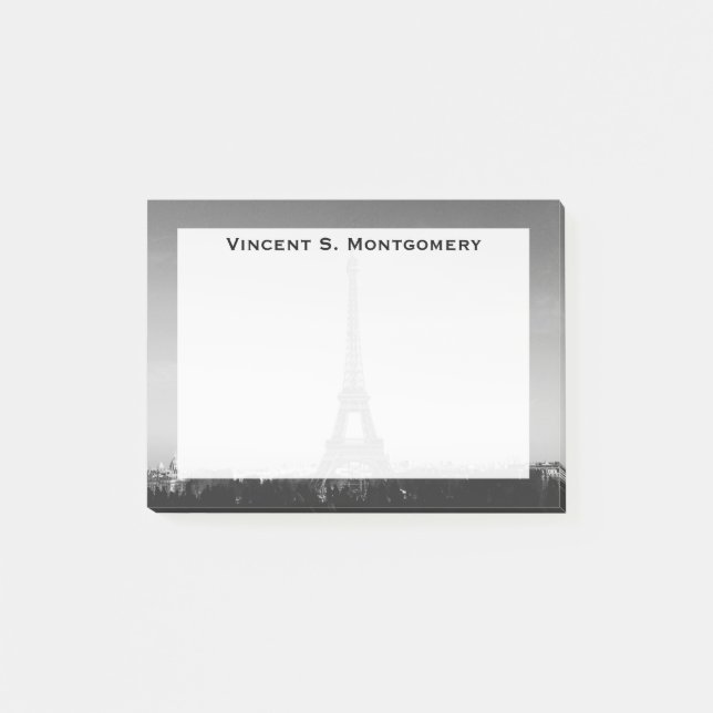 Monogram Eiffel Tower, Paris, France Post-it Notes (Front)