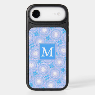 Monogram Electric blue circles pattern OtterBox iP iPhone 17 Air Case
