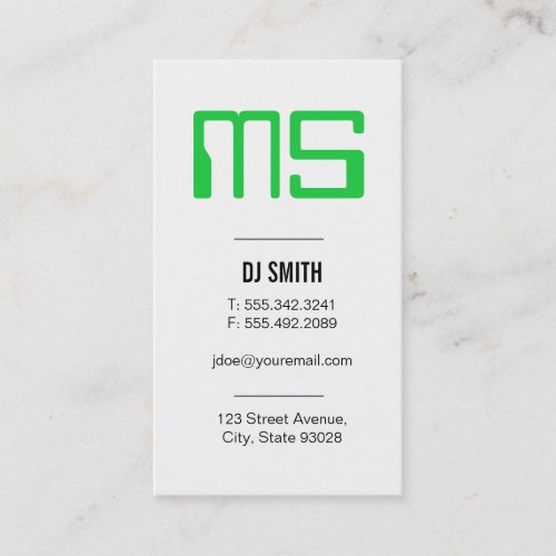 Monogram Electronic Business Card