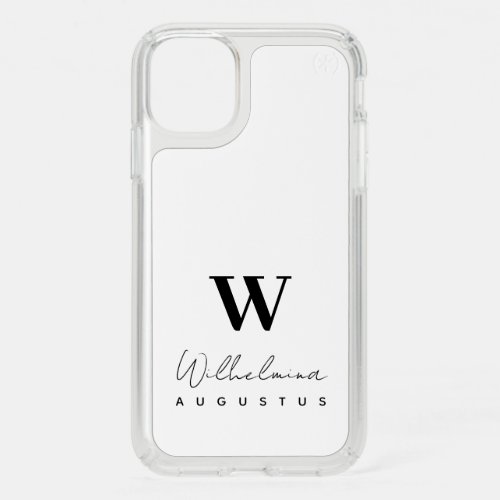 Monogram Elegance Embrace Modern Minimalist Style Speck iPhone 11 Case