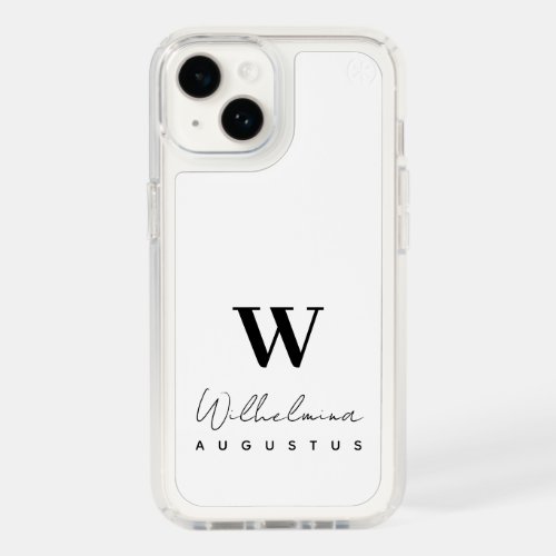 Monogram Elegance Embrace Modern Minimalist Style Speck iPhone 14 Case