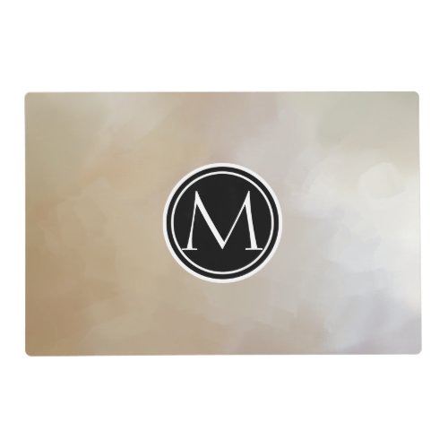 Monogram Elegant and Abstract Background Placemat