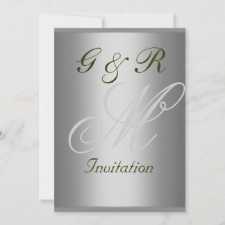 Monogram Elegant and Simple Wedding Invitation