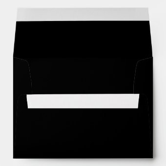 Monogram Elegant Black Envelope | Zazzle