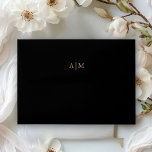 Monogram Elegant Black Envelope<br><div class="desc">Monogram Black Colour Envelopes.</div>