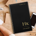 Monogram Elegant Black Gold Classic Professional Planner<br><div class="desc">Monogram Elegant Black Gold Classic Professional Planner</div>