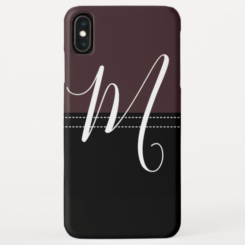 Monogram Elegant Black  Temptress Solid Color iPhone XS Max Case