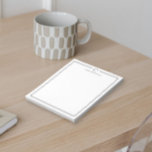 Monogram Elegant Black & White Border Stationery Notepad<br><div class="desc">This design features a thin double border with space for a monogram and name. Click the customize button if you would like to adjust the design elements and/or further modify the text! Variations of this design, additional colors, as well as coordinating products are available in our shop, zazzle.com/store/doodlelulu. Contact us...</div>