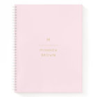 Monogram Elegant Blush Pink Gold Minimalist Classy