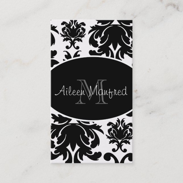Monogram Elegant Business Cards (Front)