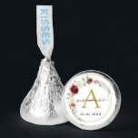 Monogram, elegant eucalyptus flower wedding  hershey®'s kisses®<br><div class="desc">Monogram,  elegant eucalyptus,  flower wedding design.
Just edit your product in a few minutes. You can change the font/size/color and position using "further personalize".</div>