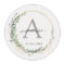 Monogram, elegant eucalyptus wedding   
