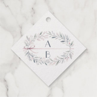 Monogram Elegant Foil Favor Tags