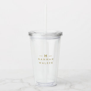 Modern Monogram Glass Tumbler