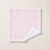 Monogram Elegant Minimal Blush Pink and Gold Bath Towel Set (Wash Cloth)