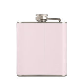 Monogram Elegant Minimal Blush Pink and Gold Flask (Back)