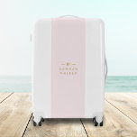 Monogram Elegant Minimal Blush Pink and Gold Luggage<br><div class="desc">A simple stylish custom monogram design in a gold modern minimalist typography on an elegant pastel blush pink background. The monogram initials and name can easily be personalized along with the feature line to make a design as unique as you are! The perfect bespoke gift or accessory for any occasion....</div>