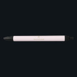Monogram Elegant Minimal Blush Pink and Gold Pen<br><div class="desc">A simple stylish custom monogram design in a gold modern minimalist typography on an elegant pastel blush pink background. The monogram initials and name can easily be personalized along with the feature line to make a design as unique as you are! The perfect bespoke gift or accessory for any occasion....</div>