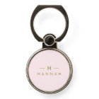 Monogram Elegant Minimal Blush Pink and Gold