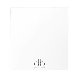 Monogram Elegant Minimal Classic Modern Notepad