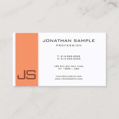 Monogram Elegant Modern Simple Template Business Card