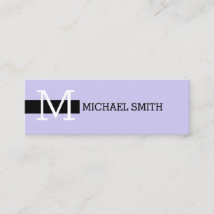 Monogram Elegant Modern Soap & Black Mini Business Card