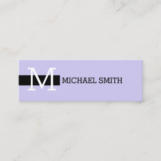 Monogram Elegant Modern Soap & Black Mini Business Card