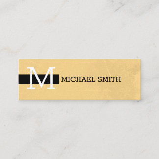 Monogram Elegant Modern Vintage #3 Mini Business Card