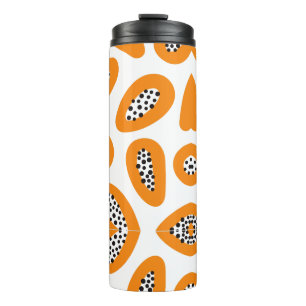 Monogram Elegant Papaya Pattern  Thermal Tumbler