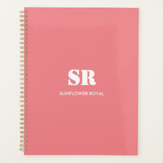 Monogram Elegant Pink Minimal  Planner