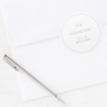 Monogram Elegant Pink Thank You Script Wedding Classic Round Sticker<br><div class="desc">Express your gratitude in style with our Monogram Elegant Pink Thank You Script Wedding Classic Round Sticker. This beautifully crafted sticker features your monogram in an elegant font, accentuated by a soft pink palette that radiates warmth and sophistication. The words "Thank You" are delicately placed beneath the monogram, offering a...</div>