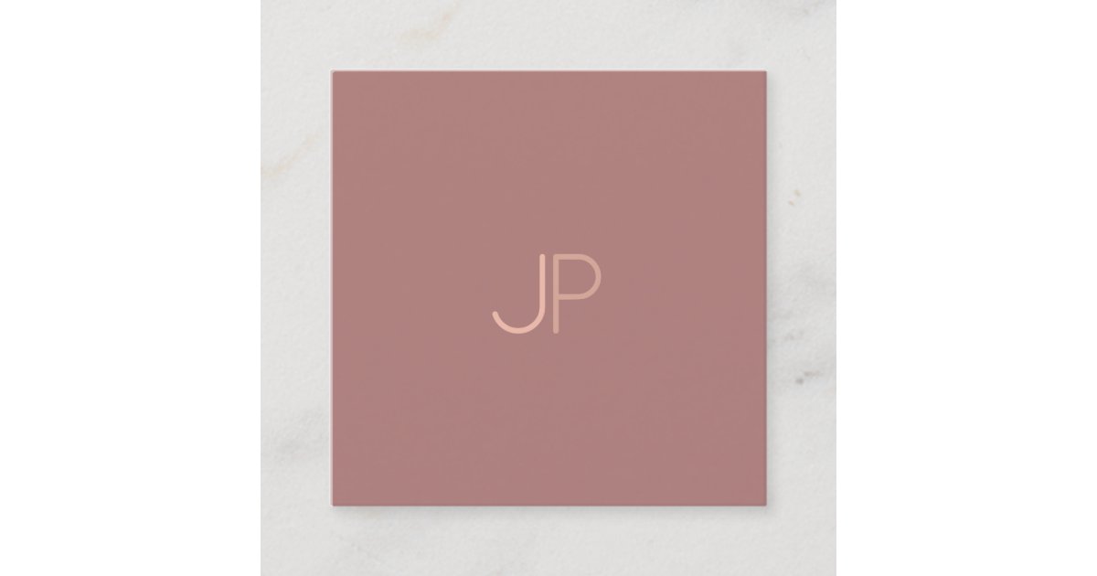 Monogram Elegant Plain Modern Trendy Design Luxury Square Business Card ...