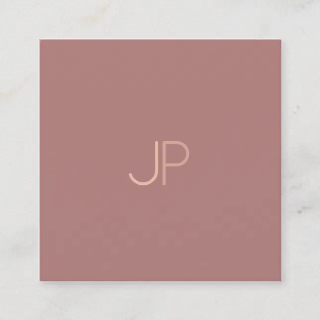 Monogram Elegant Plain Modern Trendy Design Luxury Square Business Card ...
