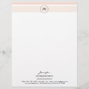 Monogram Elegant Professional Letterhead