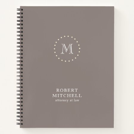 Monogram Elegant Professional Spiral Notebook