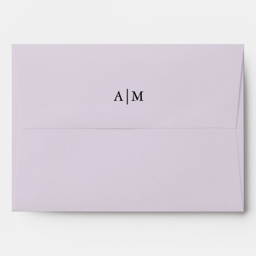 Monogram Elegant Purple Envelope