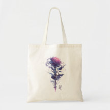 Monogram Elegant Rose Art