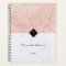 Monogram Elegant Rose Gold Gray Marble Planner