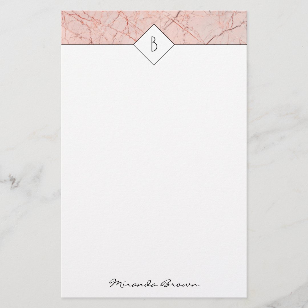 Modern Gold Glitter Black Marble Stationery