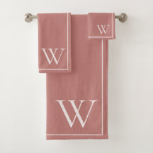 Monogram Elegant Rosy Brown Minimalist Stylish