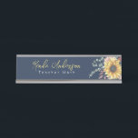 Monogram Elegant Rustic Sunflowers Math Teacher Desk Name Plate<br><div class="desc">Monogram Elegant Rustic Sunflowers Eucalyptus stylish mathematics teacher Desk Name Plate featuring beautiful eucalyptus leaves and bright sunflowers. You can change any text on the binder  A great souvenir and binder keepsake for everyone who loves the personalized Desk Name Plate</div>